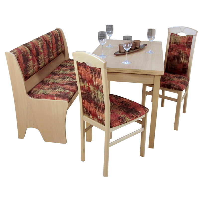 Ophelia & Co. Essgruppe mit ausziehbarem Tisch, 2 Stühlen und einer